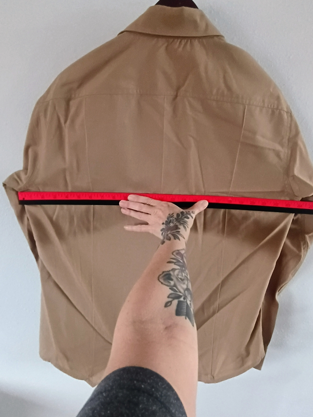 Men's Military-Style Khaki Shirt Jacket - Picture 8 of 9